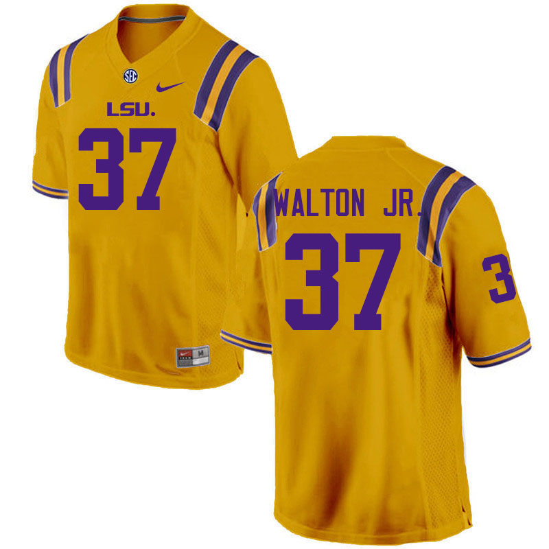 Men #37 Craig Walton Jr. LSU Tigers College Football Jerseys Stitched-Gold